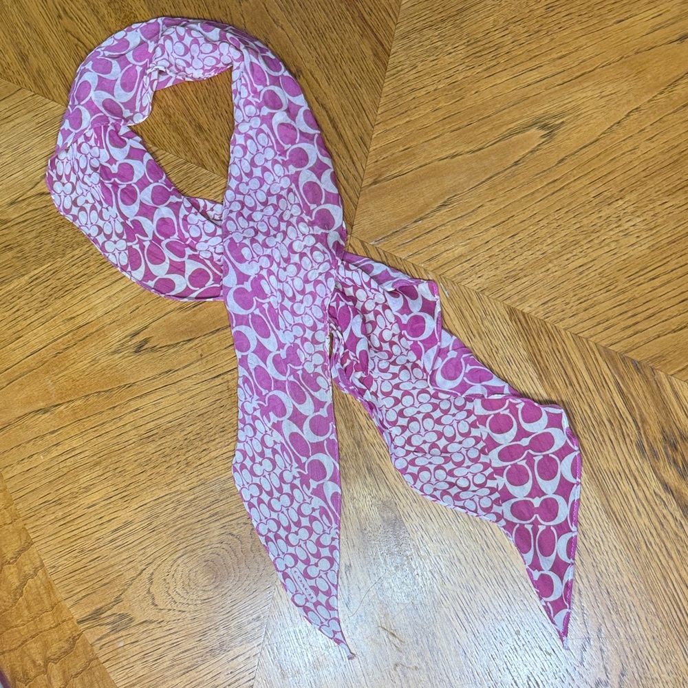 RARE COACH ASYMMETRICAL SEMI SHEER SCARF